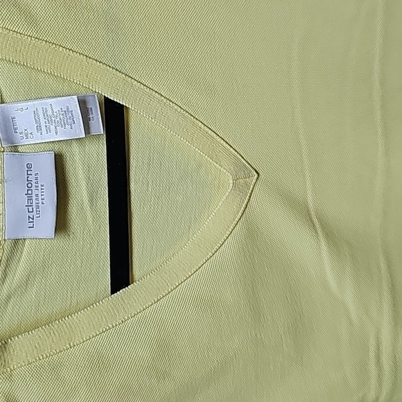 Liz Claiborne Sleeveless Yellow Top Sz L Petite - Picture 4 of 7